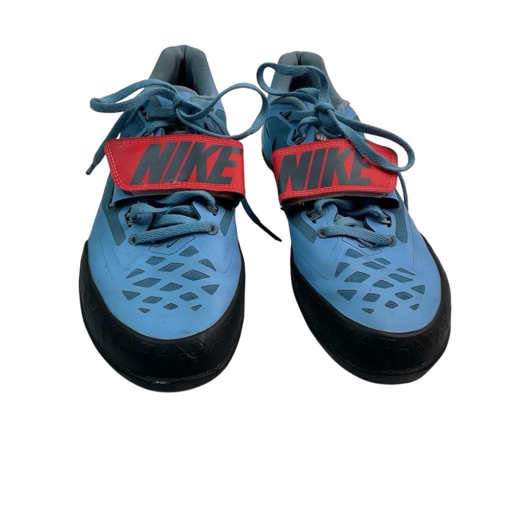 Nike Field Throws Sneakers Blue Red Swoosh Size 8 1/2 8.5 Black Rubber Sole 1057